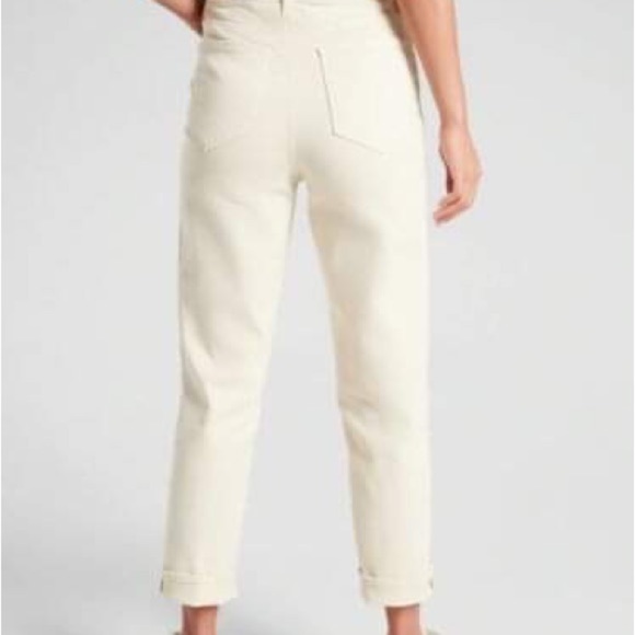 Athleta Sculptek High Waist Flex Straight Leg Ankle Jean Bone Size 6 Petite - Picture 10 of 10